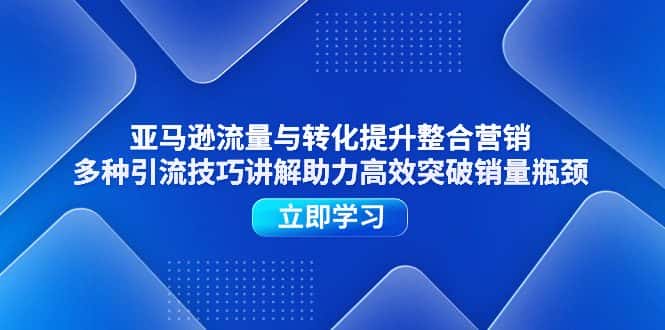 （11335期）亚马逊流量与转化提升整合营销，多种引流技巧讲解助力高效突破销量瓶颈-优优云创