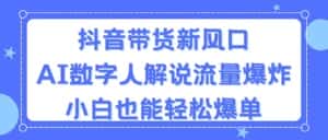 （11401期）抖音带货新风口，AI数字人解说，流量爆炸，小白也能轻松爆单-优优云创