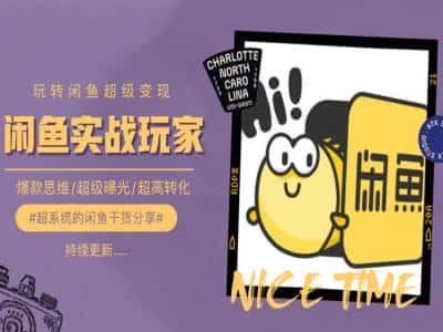 手把手教你0到1系统玩转闲鱼变现，爆款思维/超级曝光/超高转化-优优云创