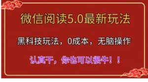 （11507期）微信阅读最新5.0版本，黑科技玩法，完全解放双手，多窗口日入500＋-优优云创