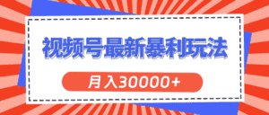 （11588期）视频号最新暴利玩法，轻松月入30000+-副业吧