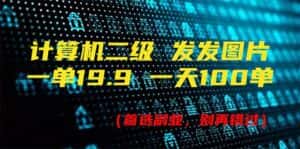 （11715期）计算机二级，一单19.9 一天能出100单，每天只需发发图片（附518G资料）-优优云创