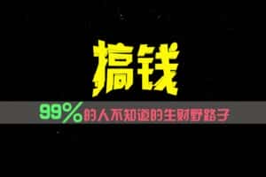99%的人不知道的生财野路子，只掌握在少数人手里！-优优云创