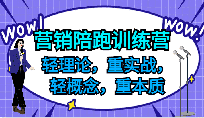 营销陪跑训练营，轻理论，重实战，轻概念，重本质，适合中小企业和初创企业的老板-优优云创