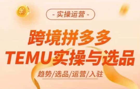 跨境拼多多TEMU实操与选品，多多temu跨境选品运营实操-优优云创