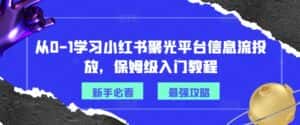 从0-1学习小红书聚光平台信息流投放，保姆级入门教程-优优云创