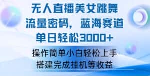 （12088期）快手无人直播美女跳舞，轻松日入3000+，流量密码，蓝海赛道，上手简单…-副业吧