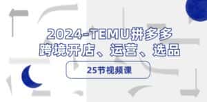 2024TEMU拼多多跨境开店、运营、选品（25节视频课）-优优云创