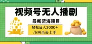（12128期）视频号无人播剧，轻松日入3000+，最新蓝海项目，拉爆流量收益，多种变…-优优云创
