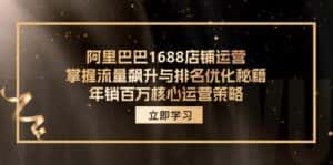 （12184期）阿里巴巴1688店铺运营，掌握流量飙升与排名优化秘籍 年销百万核心运营策略-优优云创