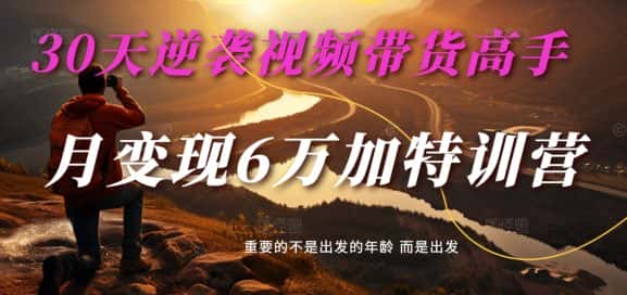 30天逆袭视频带货高手，单月变现6万加特训营-麦子甜-优优云创