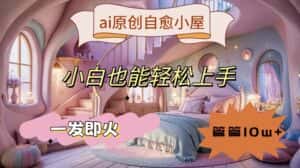 ai原创治愈小屋，小白也能轻松上手，一发即火，篇篇10w+-优优云创