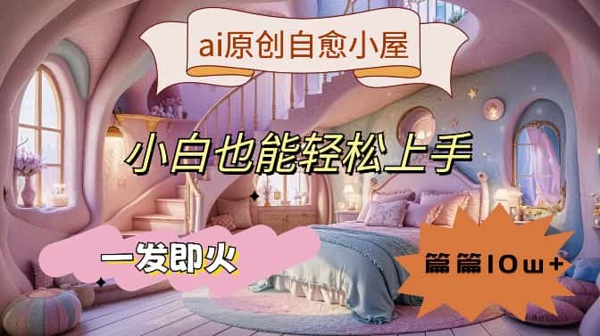 ai原创治愈小屋,小白也能轻松上手,一发即火,篇篇10w+-优优云创
