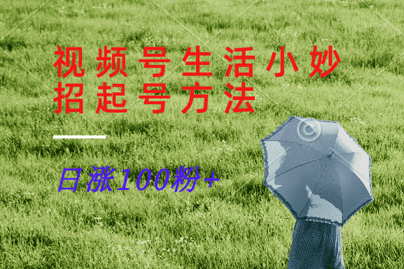 视频号生活小妙招分享赛道， 起号涨粉新方法，日涨100粉-优优云创