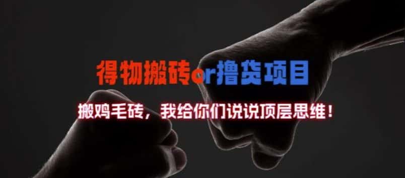 得物搬砖撸货项目?掰下数据，我给你们说说顶层思维-优优云创网