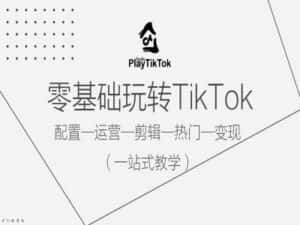 零基础玩转TikTok，配置一运营一剪辑一热门一变现，一站式教学-优优云创