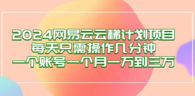 （12675期）2024网易云梯计划项目，每天只需操作几分钟 一个账号一个月一万到三万-优优云创网