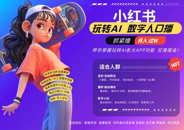 小红书数字人暴力起号，AI改写文案，再也不用费劲录口播，流量火爆月入破W轻松拿捏-优优云创