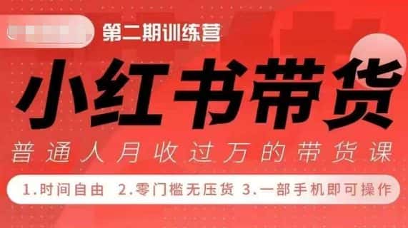 小Red书带货42天训练营 2.0版，宝妈+自由职+上班族+大学生，提高副业收入的大红利项目-优优云创