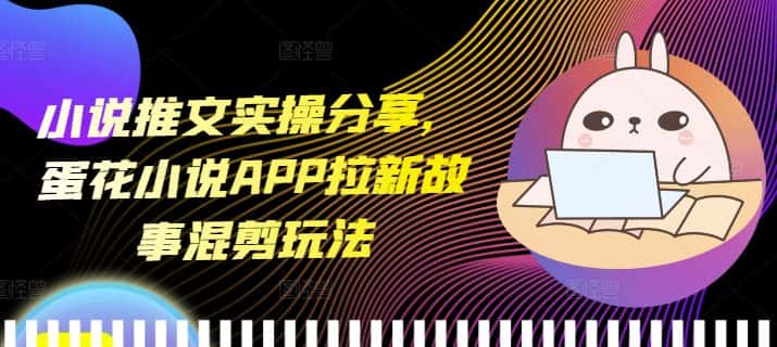 小说推文实操分享，蛋花小说APP拉新故事混剪玩法-优优云创
