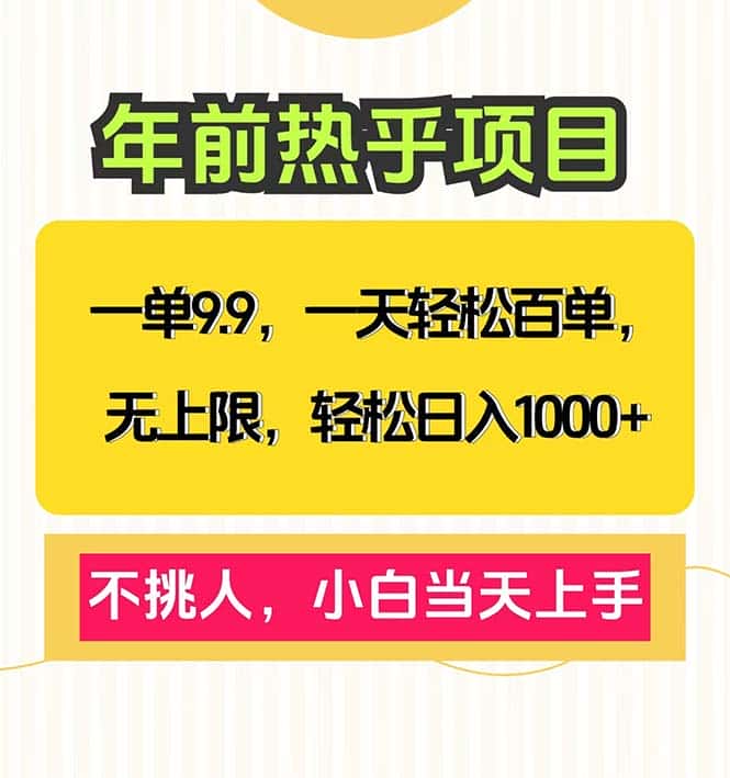 （13795期）一单9.9，一天百单无上限，不挑人，小白当天上手，轻松日入1000+-优优云创