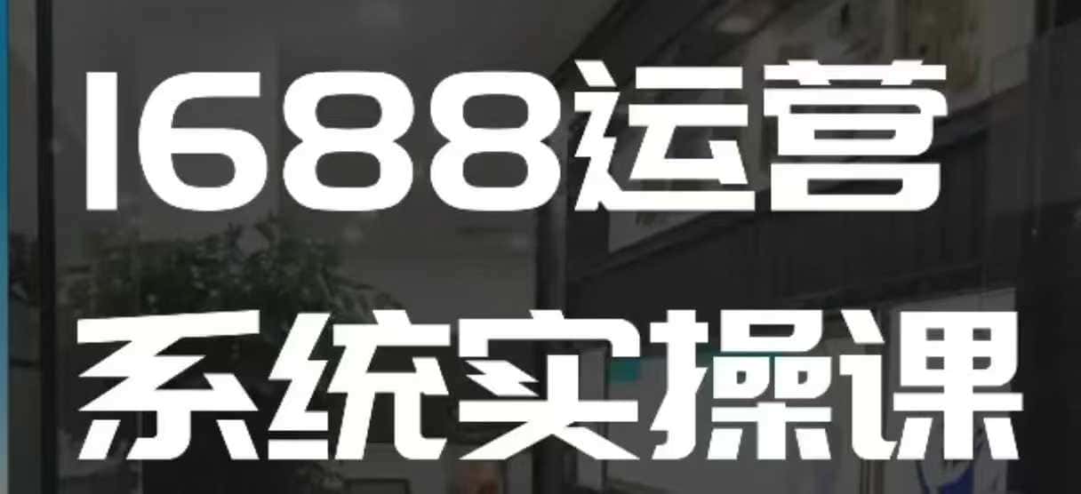 1688高阶运营系统实操课，快速掌握1688店铺运营的核心玩法-优优云创
