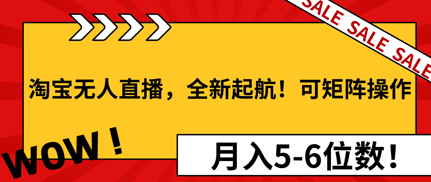 （13946期）淘宝无人直播，全新起航！可矩阵操作，月入5-6位数！-副业吧