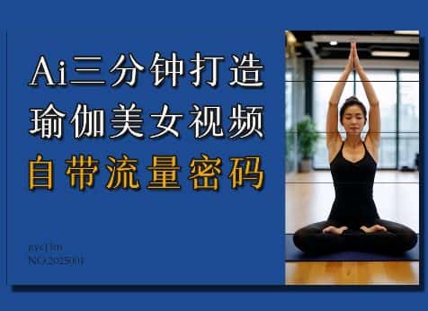 Ai3分钟打造瑜伽美女视频，自带流量密码-优优云创