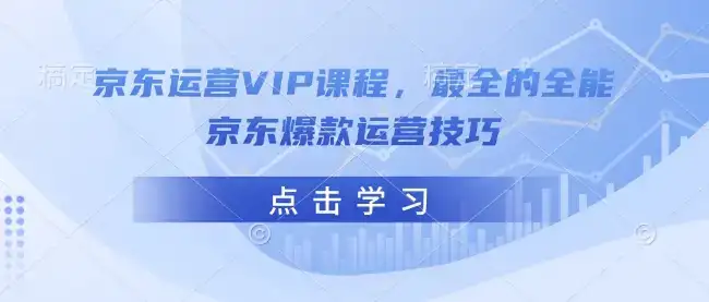 京东运营VIP课程，最全的全能京东爆款运营技巧-优优云创