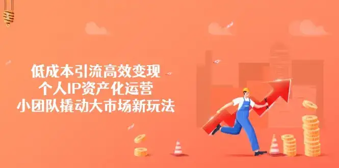 低成本引流高效变现，个人IP资产化运营，小团队撬动大市场新玩法-优优云创