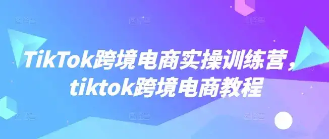 TikTok跨境电商实操训练营，tiktok跨境电商教程-优优云创
