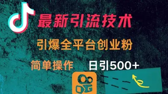 最新引流方法，引爆全平台的一个创业粉，简单操作日引300+-优优云创