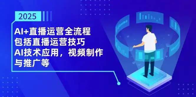 2025AI+直播运营全流程，包括直播运营技巧，AI技术应用，视频制作与推广等-副业吧