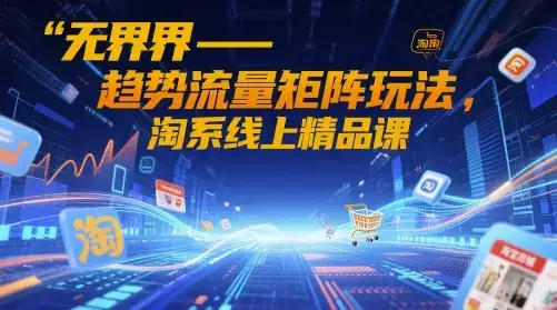 无界-趋势流量矩阵玩法，淘系线上精品课-优优云创