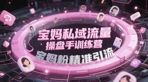 宝妈私域流量操盘手训练营，宝妈粉精准引流-优优云创