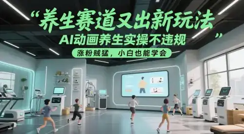 养生赛道又出新玩法，AI动画养生实操不违规，涨粉贼猛，小白也能学会-优优云创