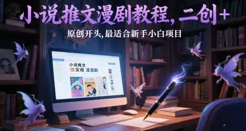 小说推文漫剧教程，二创+原创开头，最适合新手小白项目-优优云创