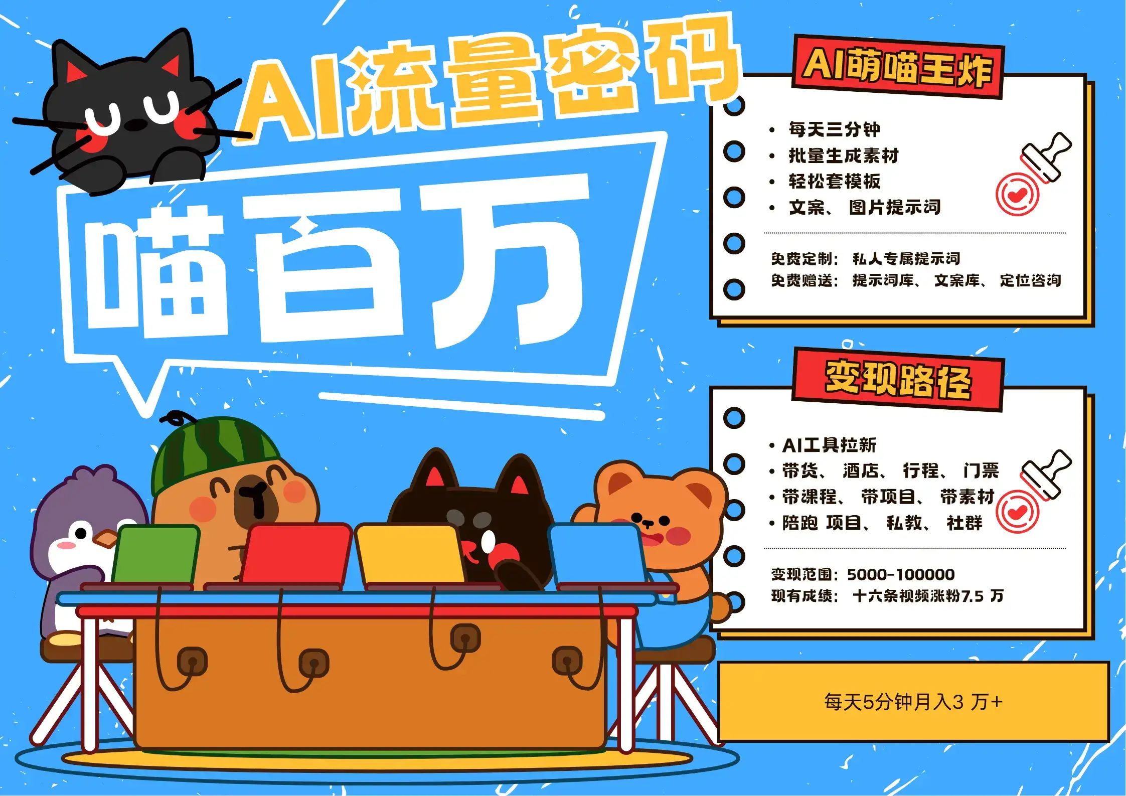 AI+宠物+旅行2025最火流量密码 轻松用AI宠物做文旅账号 可带货，带酒店，可以带行程，旅行社 小白三分钟学会 N种变现渠道 月入五位数  管道收益-优优云创