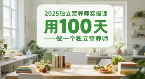 2025独立营养师实操课，用100天做一个独立营养师-优优云创