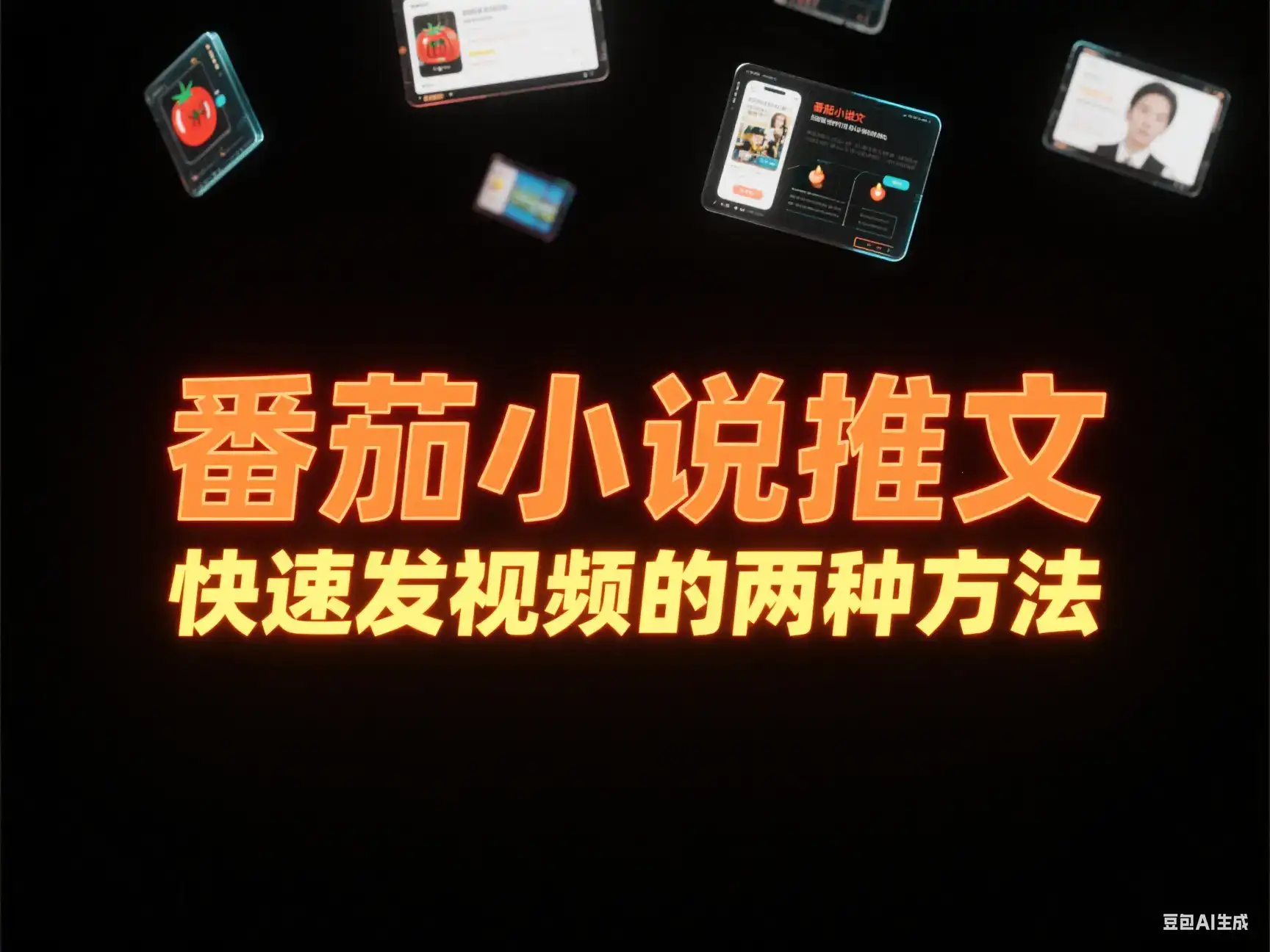 番茄小说推文 快速发视频的两种方法-副业吧