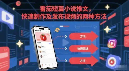 番茄短篇小说推文，快速制作及发布视频的两种方法-优优云创