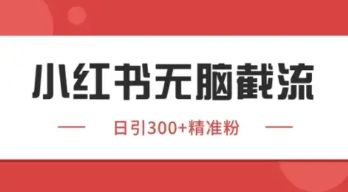 小红书截流同行客源,独家野路子获客玩法 日引200+暴力获客【揭秘】-副业吧
