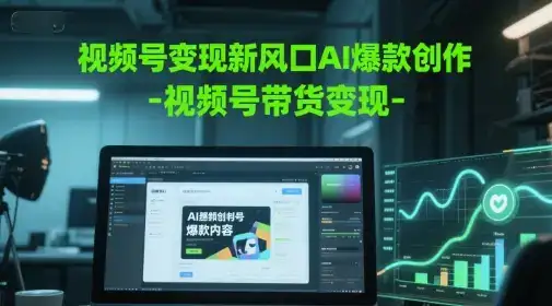 视频号变现新风口AI爆款创作-视频号带货变现-副业吧