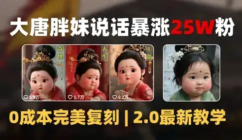 AI大唐胖贵妃说话2.0，40条视频暴涨40w粉，附独家变现攻略-优优云创