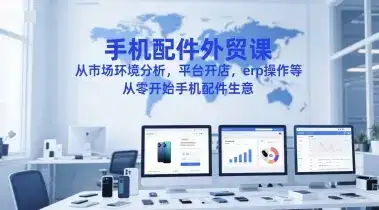 手机配件外贸课，从市场环境分析，平台开店，erp操作等，从零开始手机配件生意-优优云创
