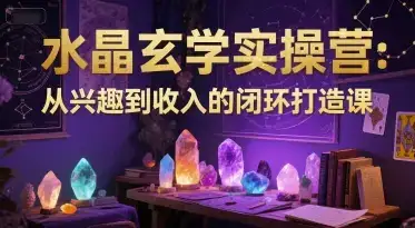 水晶玄学实操营：从兴趣到收入的闭环打造课-优优云创