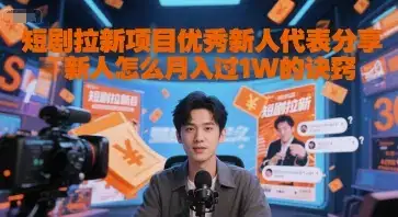 短剧拉新项目优秀新人代表分享新人怎么月入过1W的诀窍-优优云创网