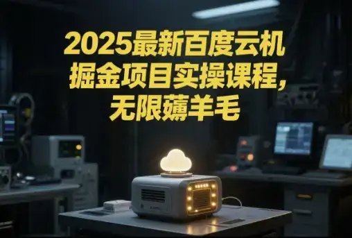 2025最新百度云机掘金项目实操课程单窗口保底5-10元月收益单窗口150+【揭秘】-优优云创