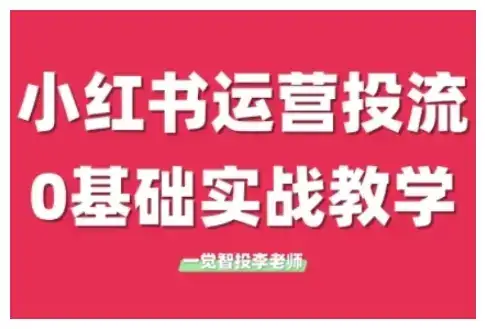 小红书运营投流，小红书广告投放从0到1的实战课，学完即可开始投放(更新)-优优云创