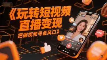 玩转短视频直播变现，把握视频号金风口-副业吧